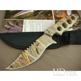 Hot Sell Four Holes Jungle Knife Camouflage Knife Self-defence Tool for Army UDTEK00464